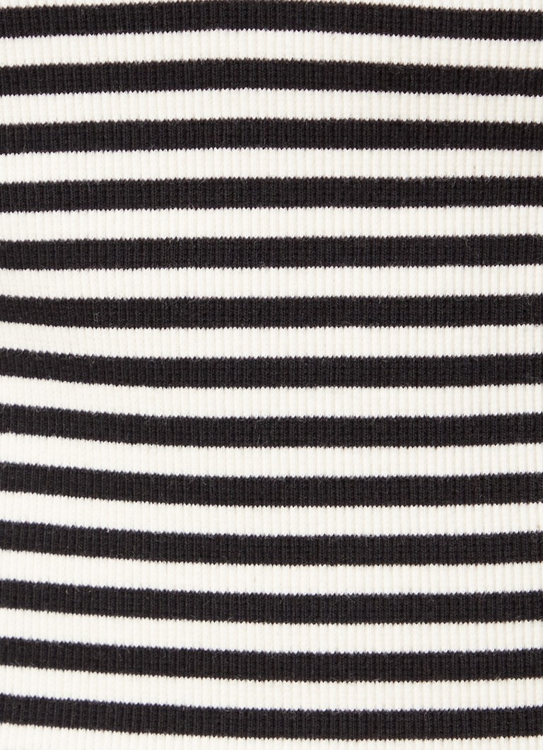 LKBennett Charlie top with stripe print and chest pockets