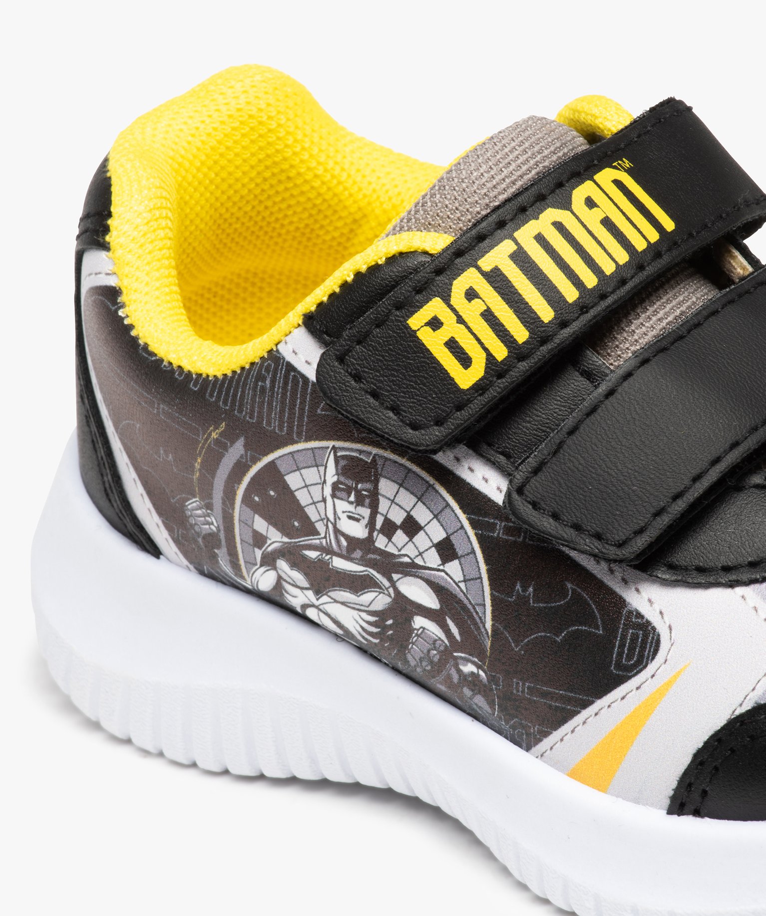 Baskets Garçon imprimées et à scratch - Batman noir | GEMO