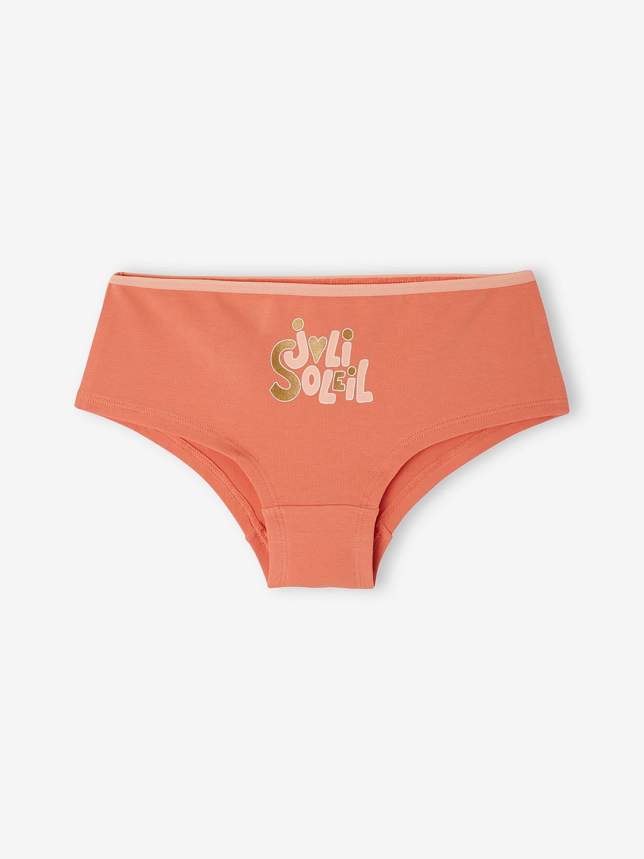 Vertbaudet 5er-Pack Mädchen Shortys mit Bio-Baumwolle - pfirsich