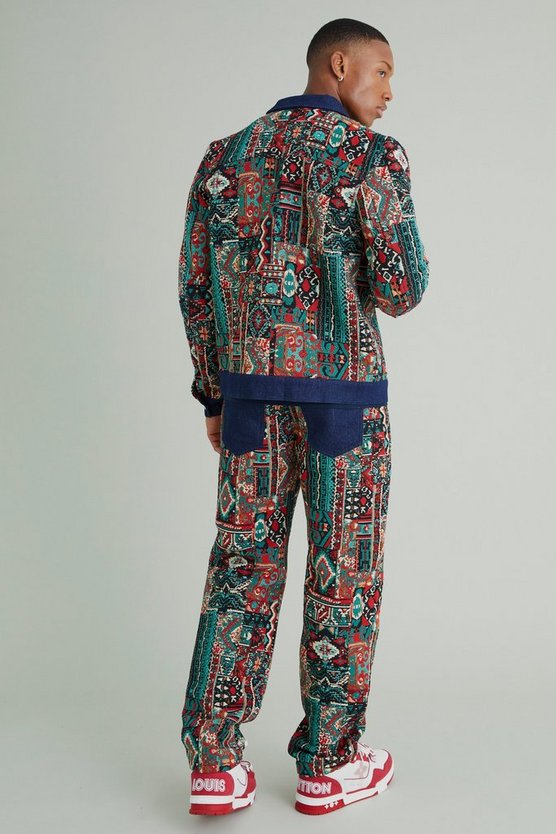 Gemusterte Jeansjacke