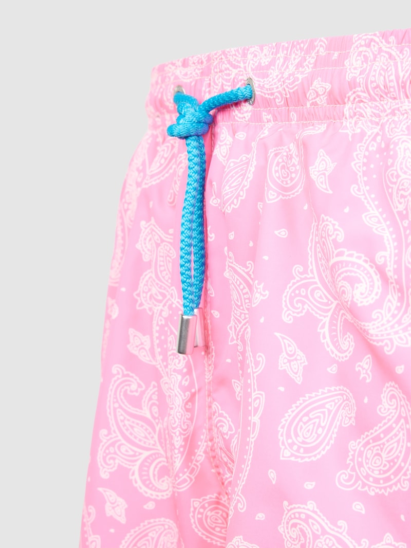 Badehose mit Allover-Print Modell 'LIGHTING' in pink