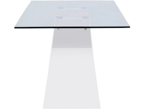 loft24 Esstisch Berta, Tischplatte aus Glas, Hochglanz Optik, Breite 160 cm