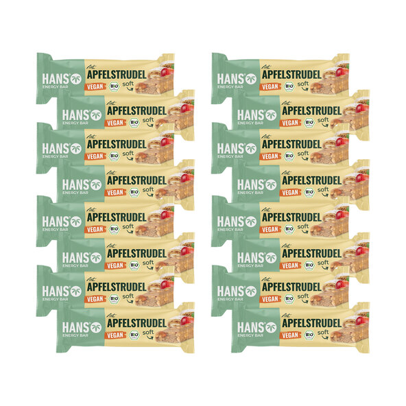 Vegane Bio Oat Bar, Apfelstrudel, 16er Set (16 x 35g = 560g)