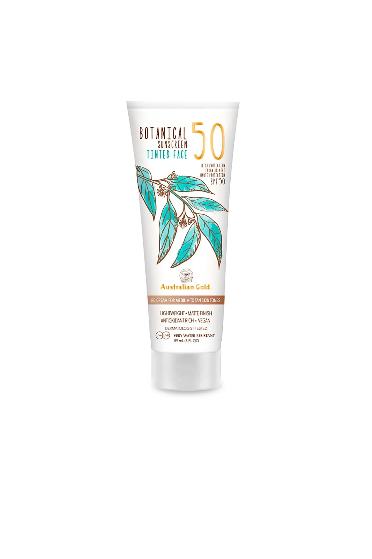 Australian Gold  Botanical Spf50 getönte Gesichtscreme #mittelbraun 88 ml