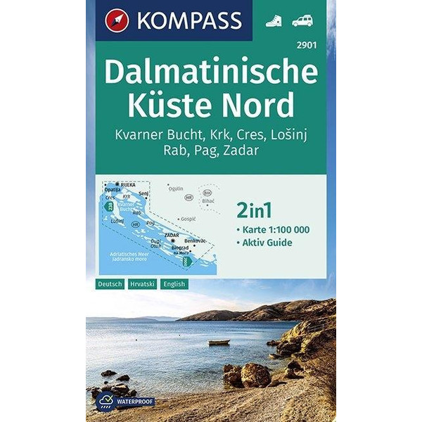 Dalmatinische Küste Nord 1:100 000 - Straßenkarte