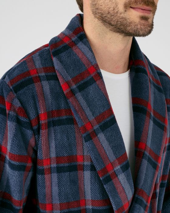 Robe de chambre à carreaux maille chaude Thermolactyl