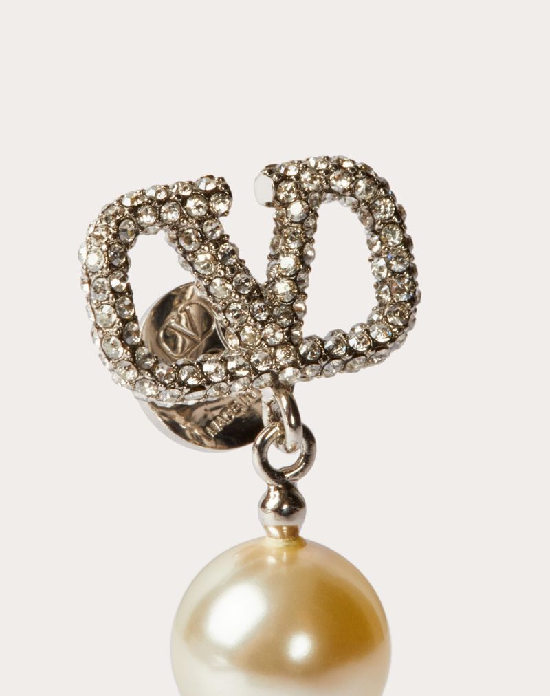 VLogo Signature Øreringe i Metal, Krystaller og Perler i Swarovski® Krystal