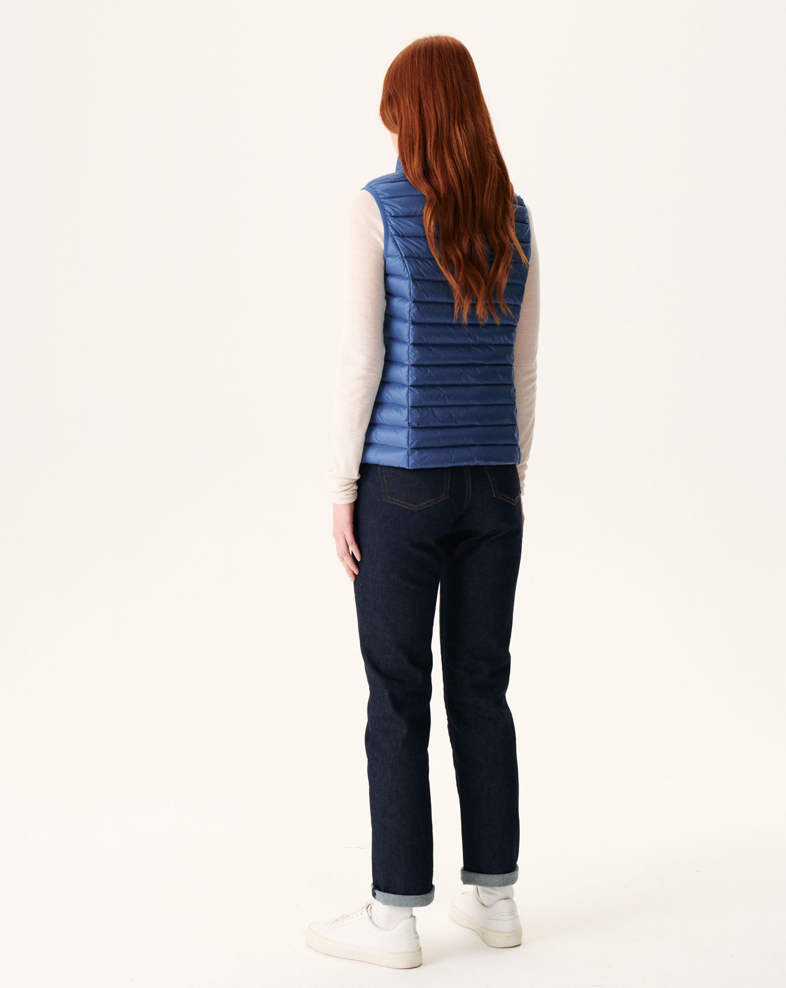 Doudoune légère sans manches Bleu jeans Seda