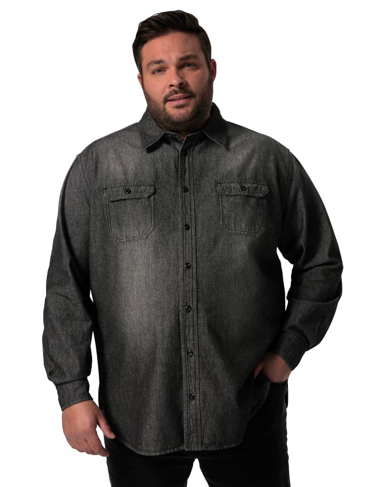 John F. Gee Hemd in black günstig kaufen