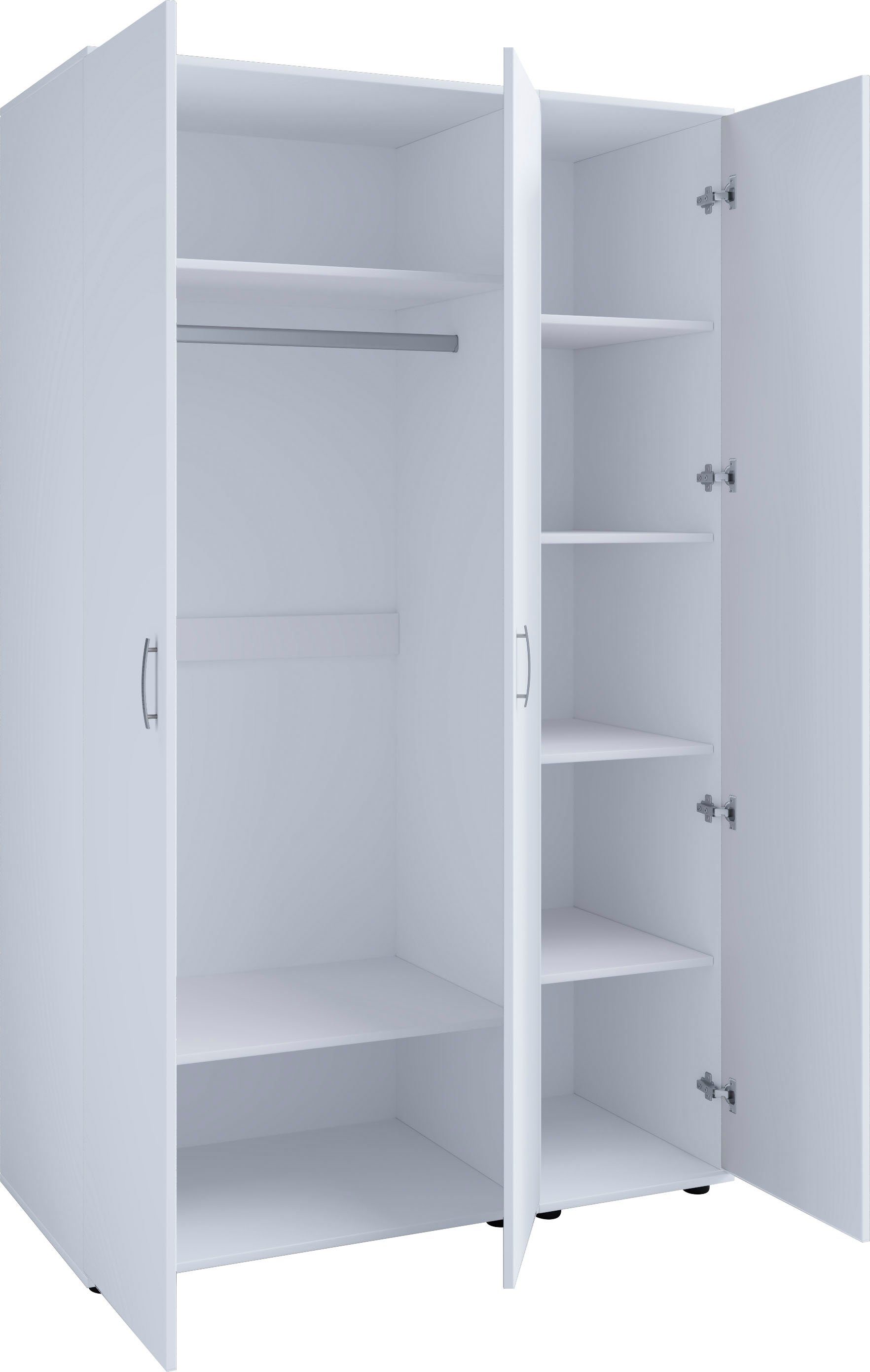 Lüttenhütt Kleiderschrank Kleiderschrank mit 3 Drehtüren, innen 2 Wäschefächer, 3 Ausführungen