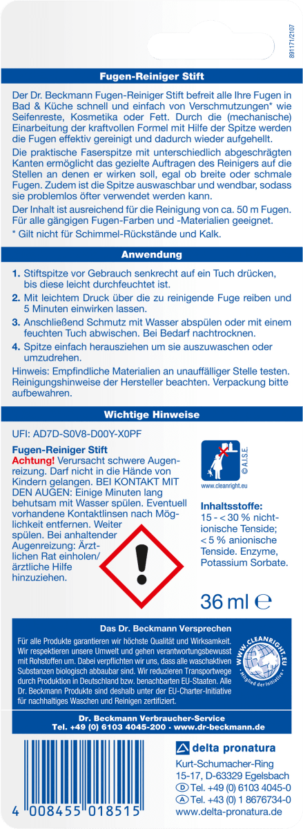 Badreiniger Fugen-Reiniger Stift, 36 ml