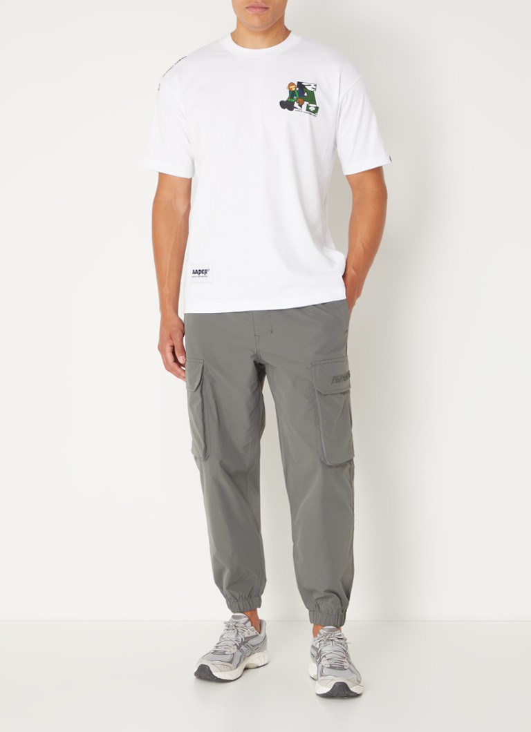 Tricou Aape cu logo și imprimeu pe spate.