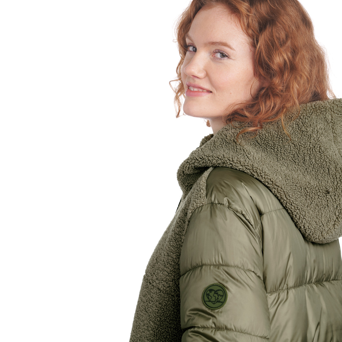 Damen Teddyjacke mit gestepptem Rücken
