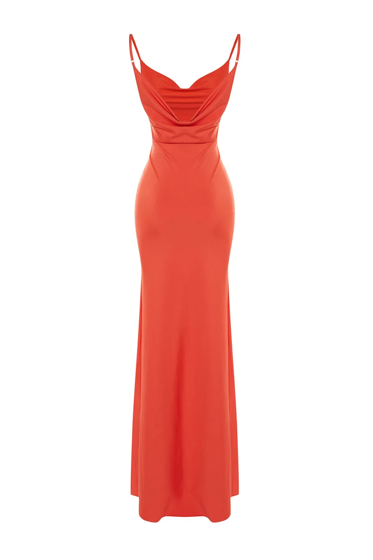 Trendyol Collection  Langes Abendkleid aus Strick mit Granatapfelblüten-Print TPRSS23AE00060