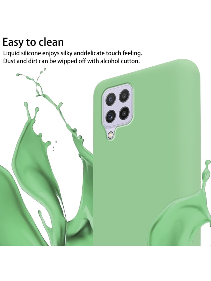 cadorabo Handykette für Samsung Galaxy A22 4G / M22 / M32 4G Hülle in LIQUID HELL GRÜN günstig kaufen onesize