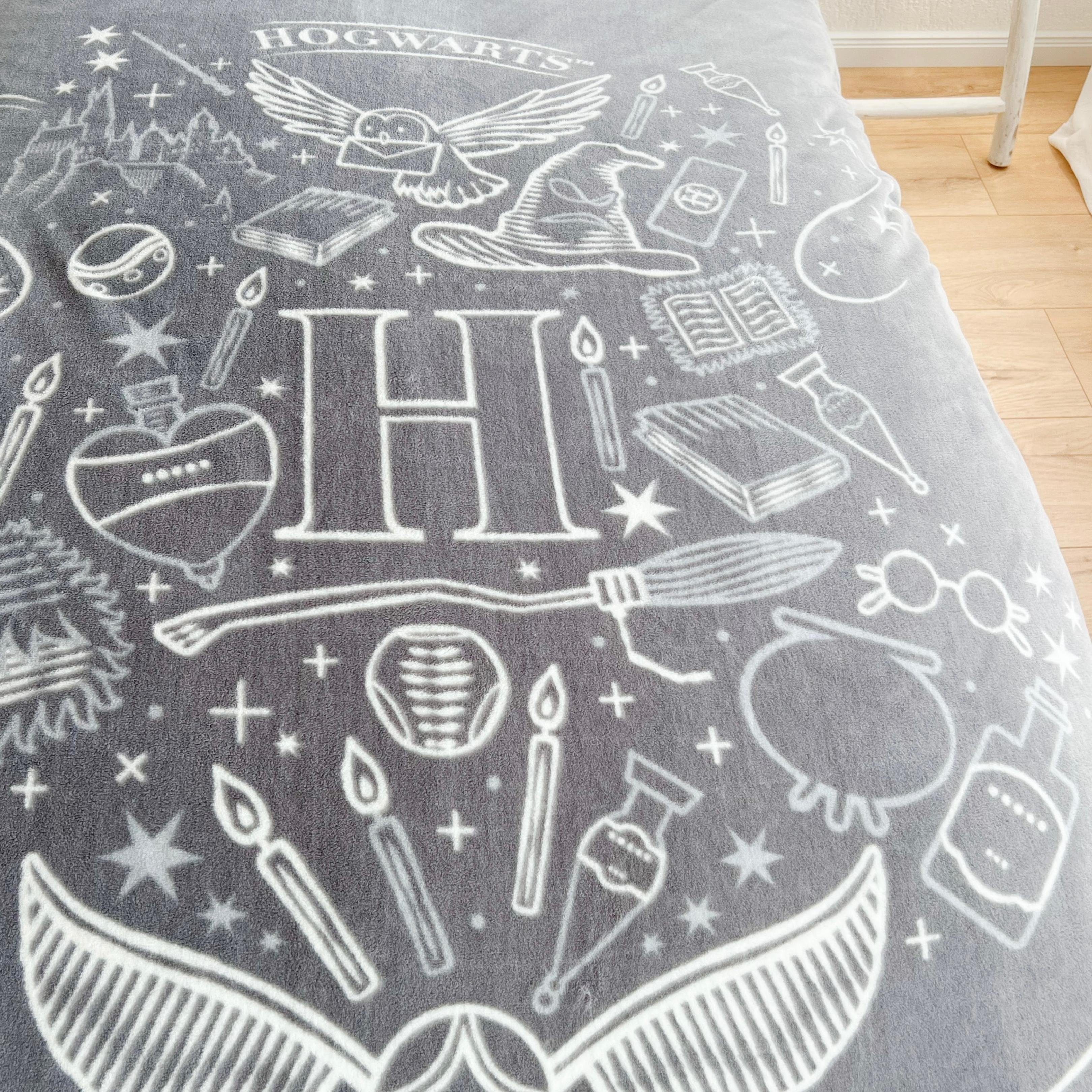 Wohndecke Harry Potter 150x200 cm, hochwertige Sofadecke für Hogwarts Fans, MTOnlinehandel, Überwurf, Plaid, Tagesdecke, weich und kuschelig