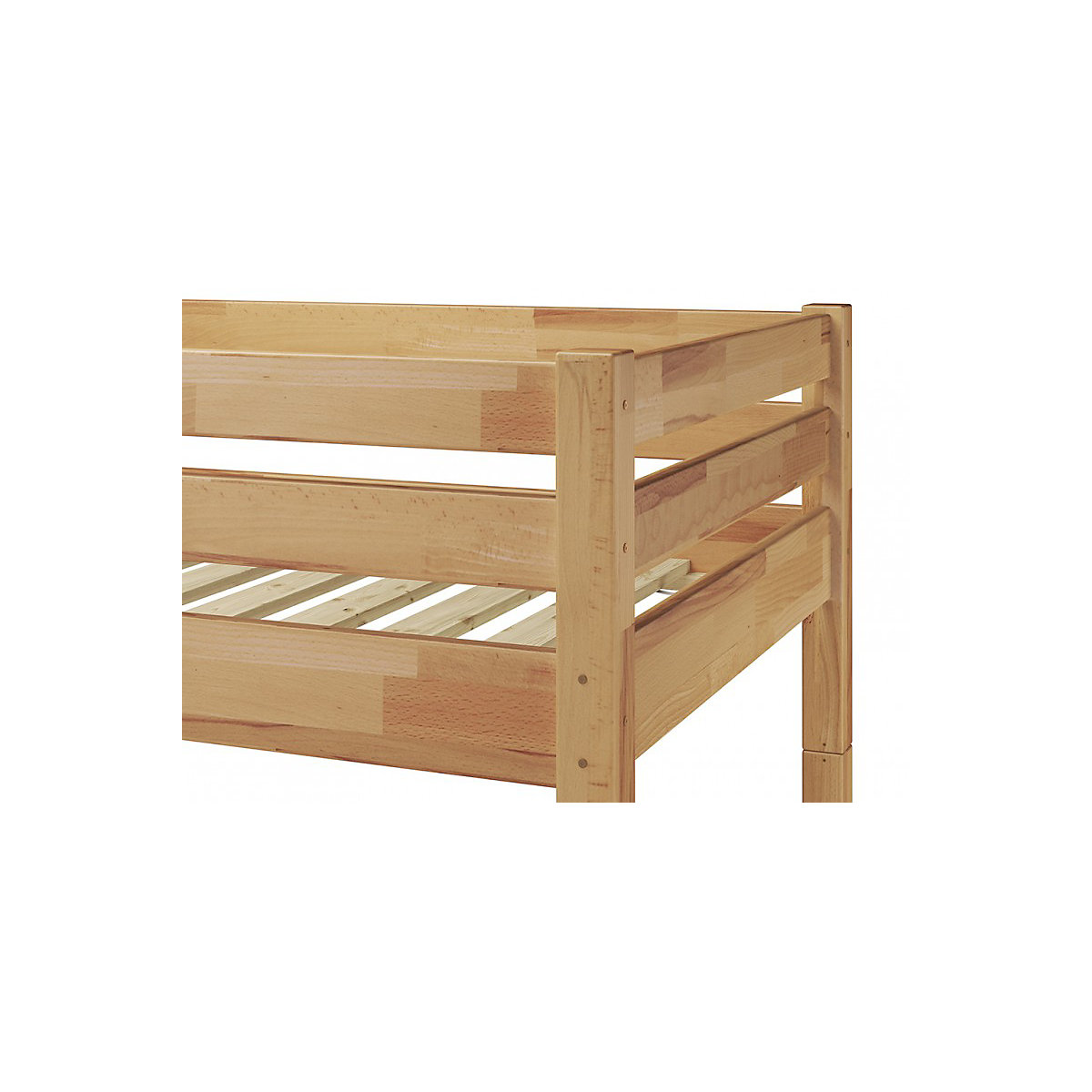 Etagenbett 90x200 Buche massiv mit Rollrosten