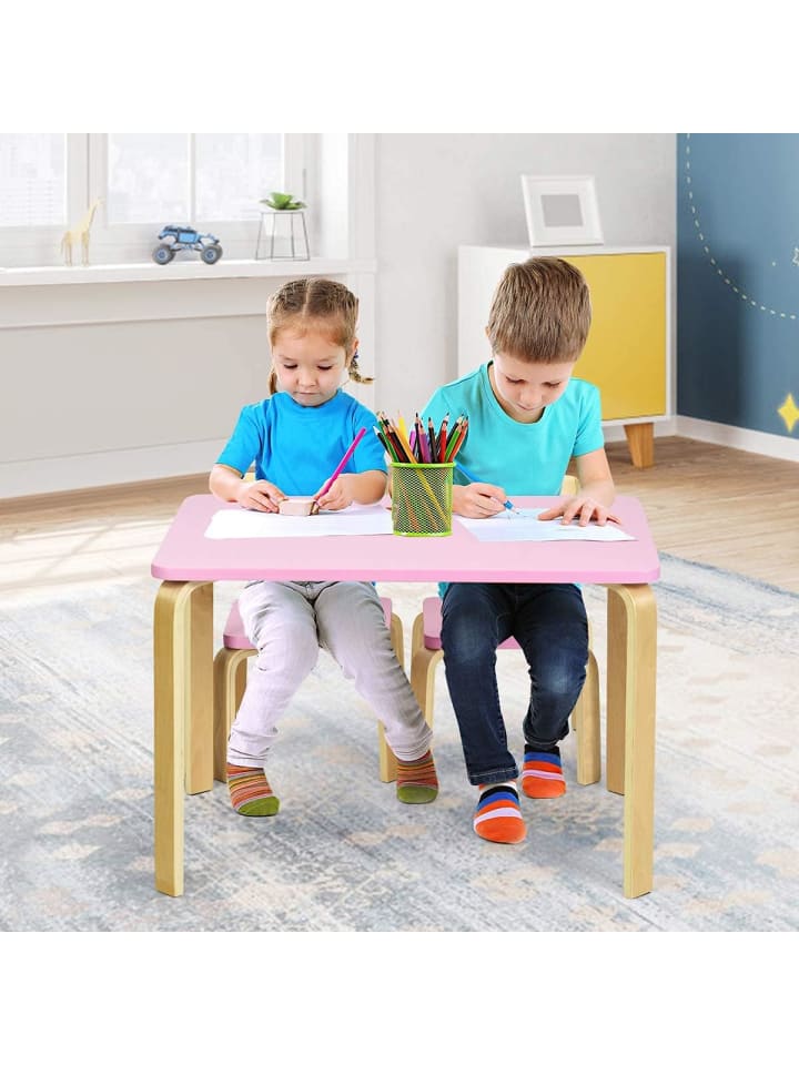 COSTWAY Sitzgruppe 3 tlg. 3-12 Jahren in Rosa günstig kaufen onesize