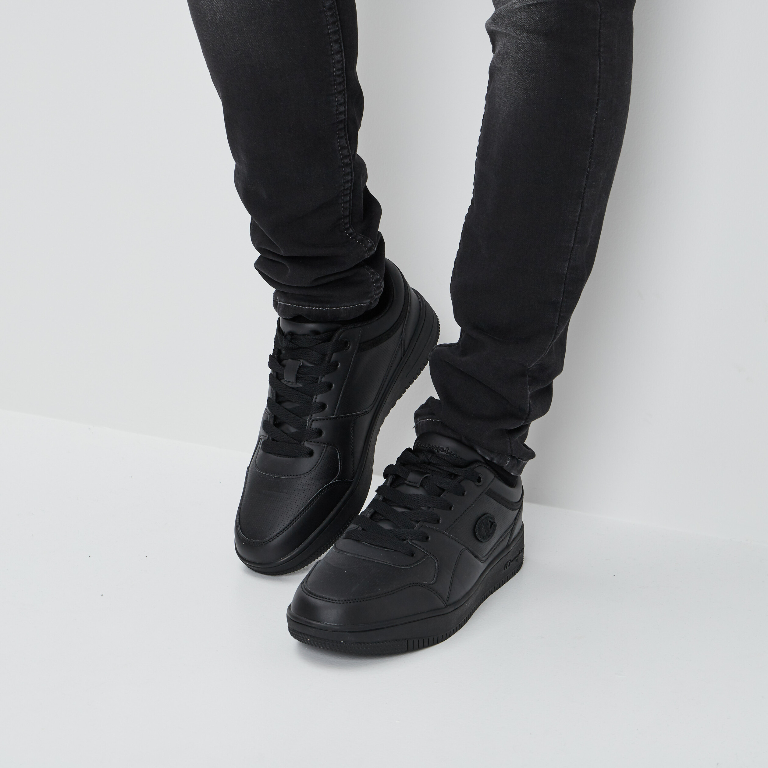 Tennis à lacets Champion Rebound noir homme | La Halle