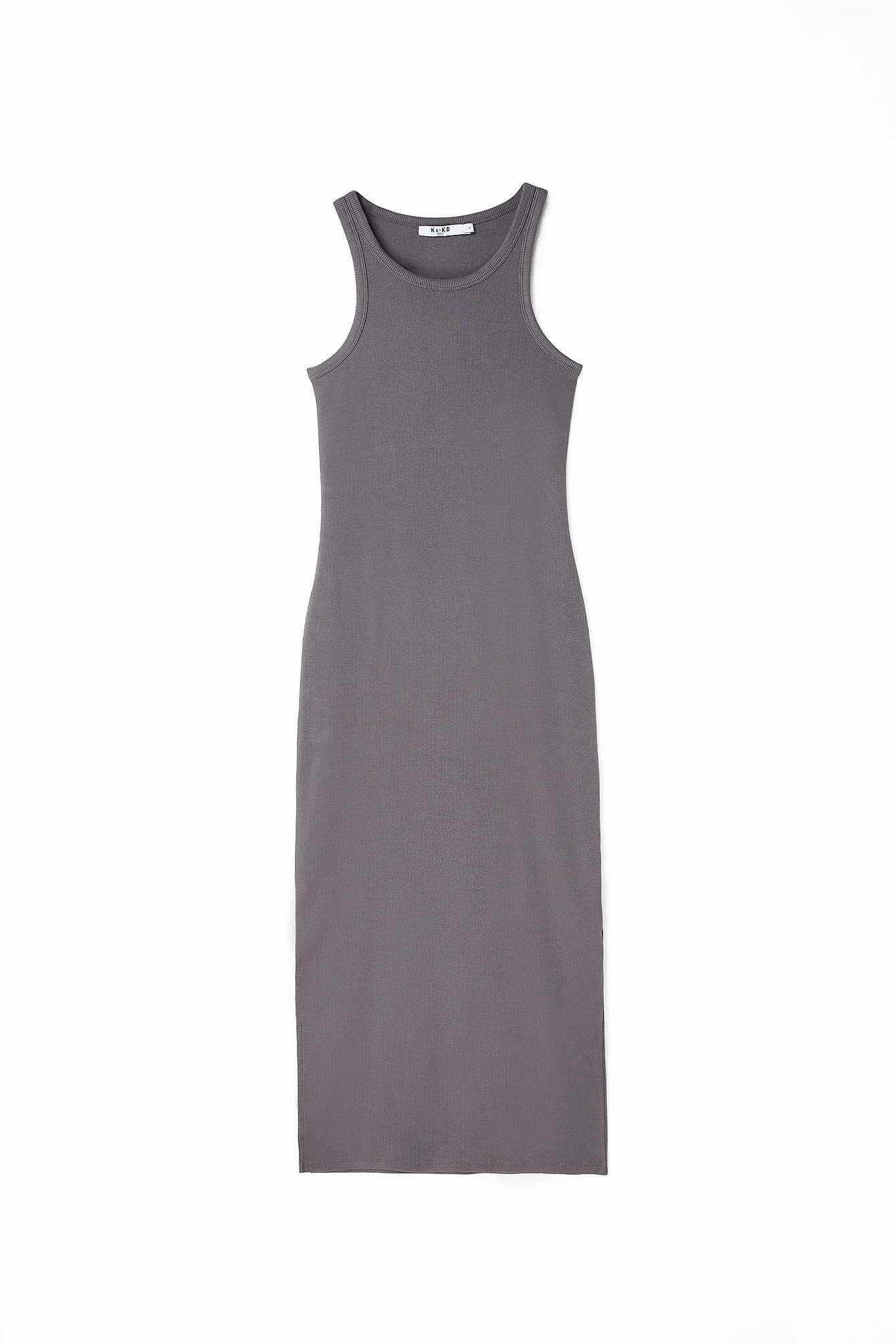 Geripptes Midi-Kleid