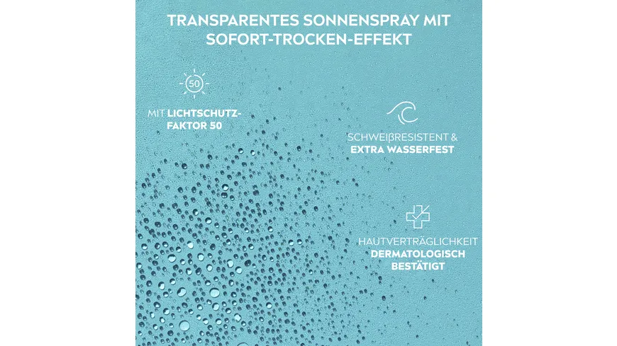 NIVEA Sun UV Dry Protect Sport Transparentes Spray LSF 50 200 ml