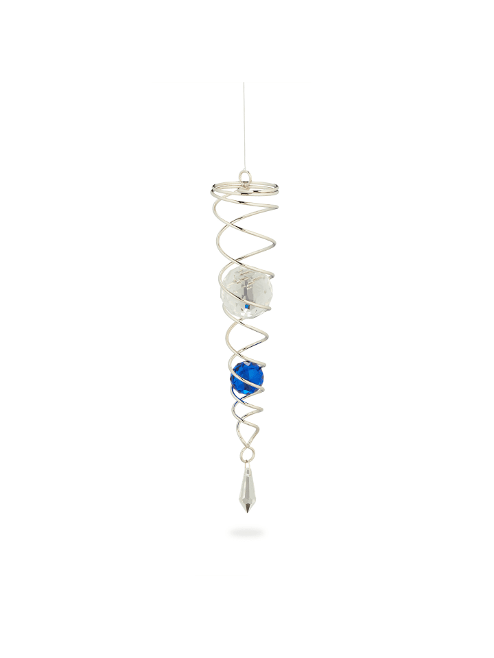 relaxdays Windspiel in Silber/ Blau - (H)46 x Ø 5 cm günstig kaufen onesize