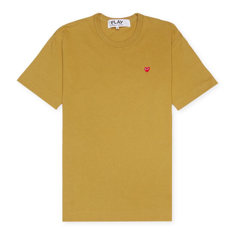 Comme des Garcons Play Red Heart T-Shirt olive