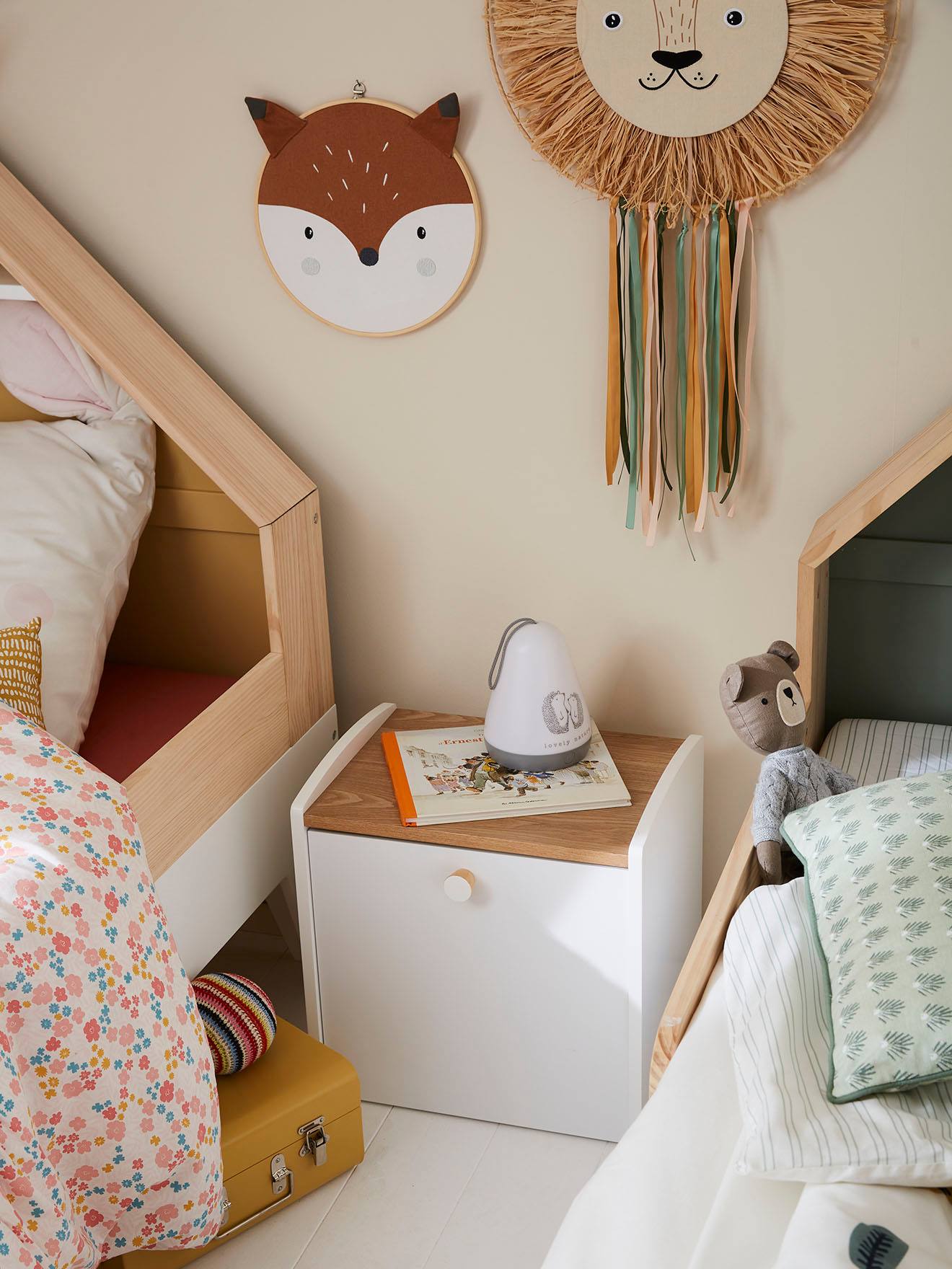 Vertbaudet Kinderzimmer Nachttisch KONFETTI - weiß