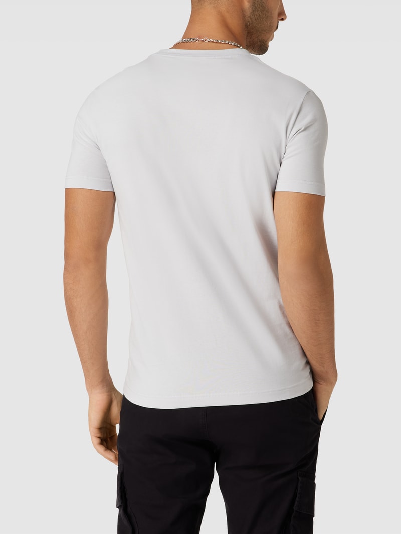 T-Shirt mit Logo-Print in hellgrau