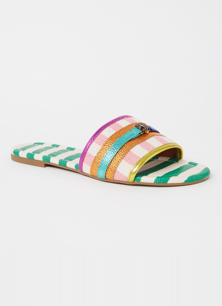 Kurt Geiger Southbank leather slipper with metallic finish