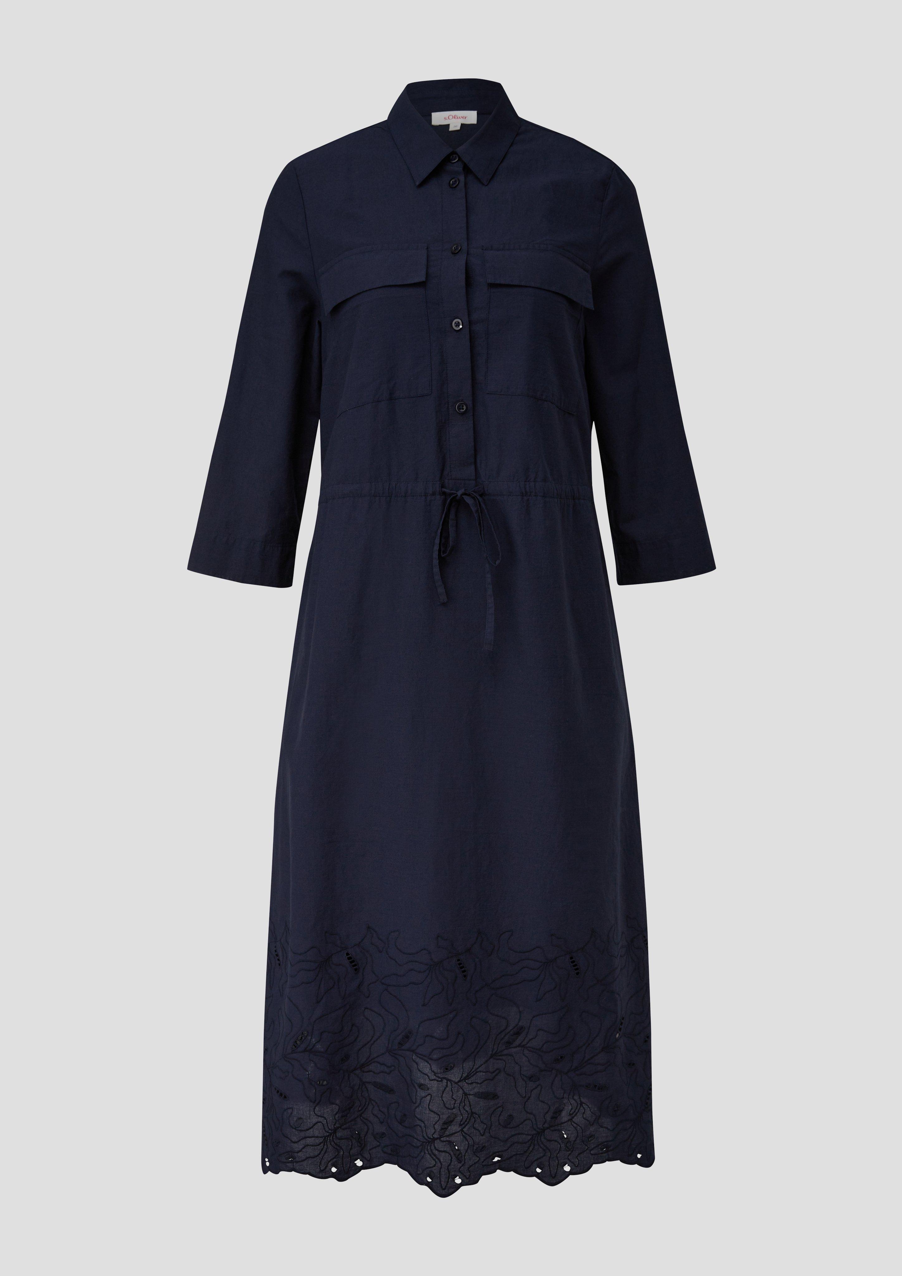 Langes Hemdkleid mit Broderie Anglaise  2144758-5959