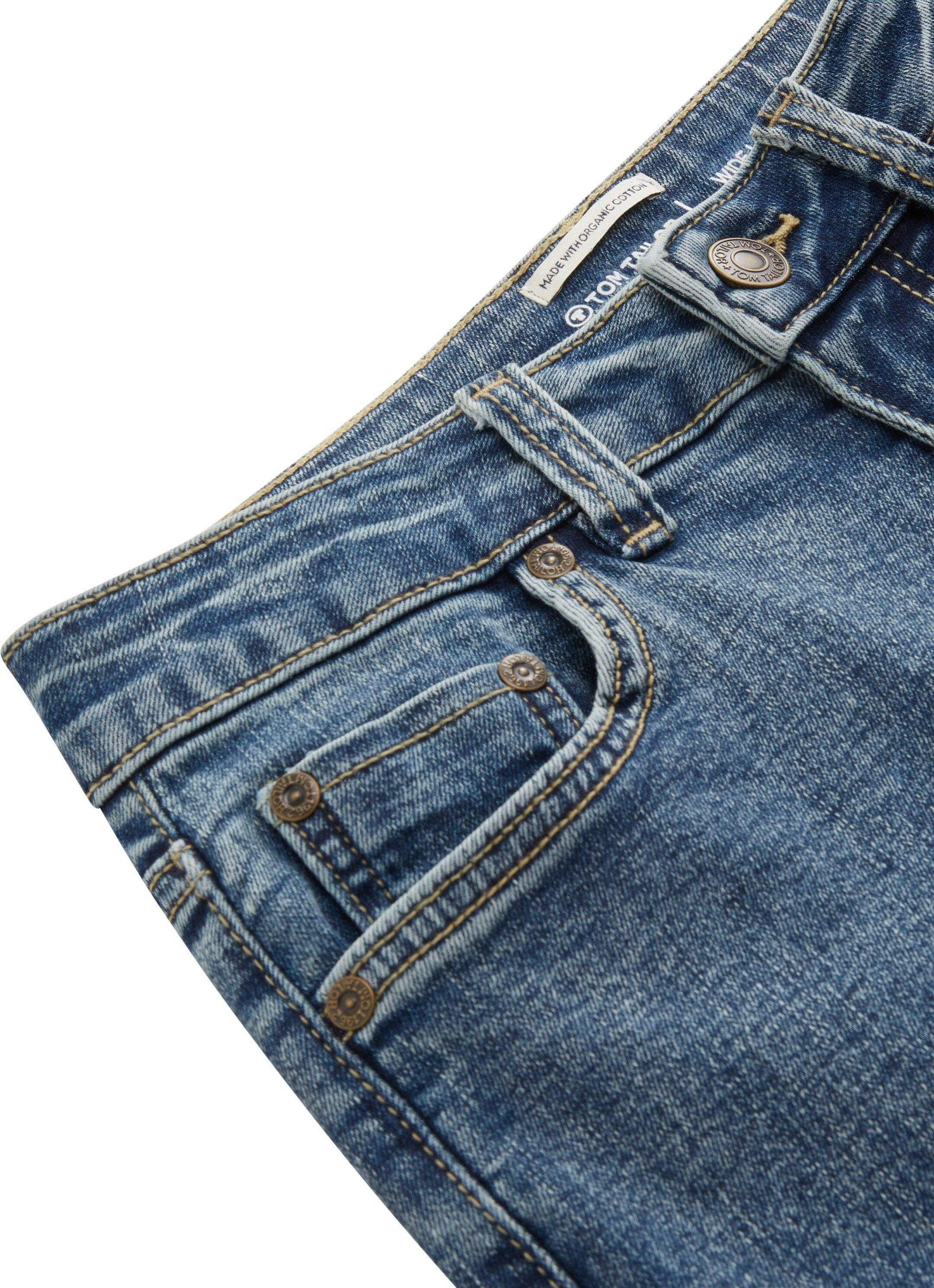 TOM TAILOR Weite Jeans mit Knopf- und Reißverschluss