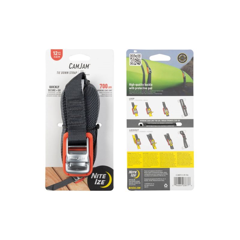 Nite Ize Camjam Tie Down Strap 12FT CJWR12-09-R6