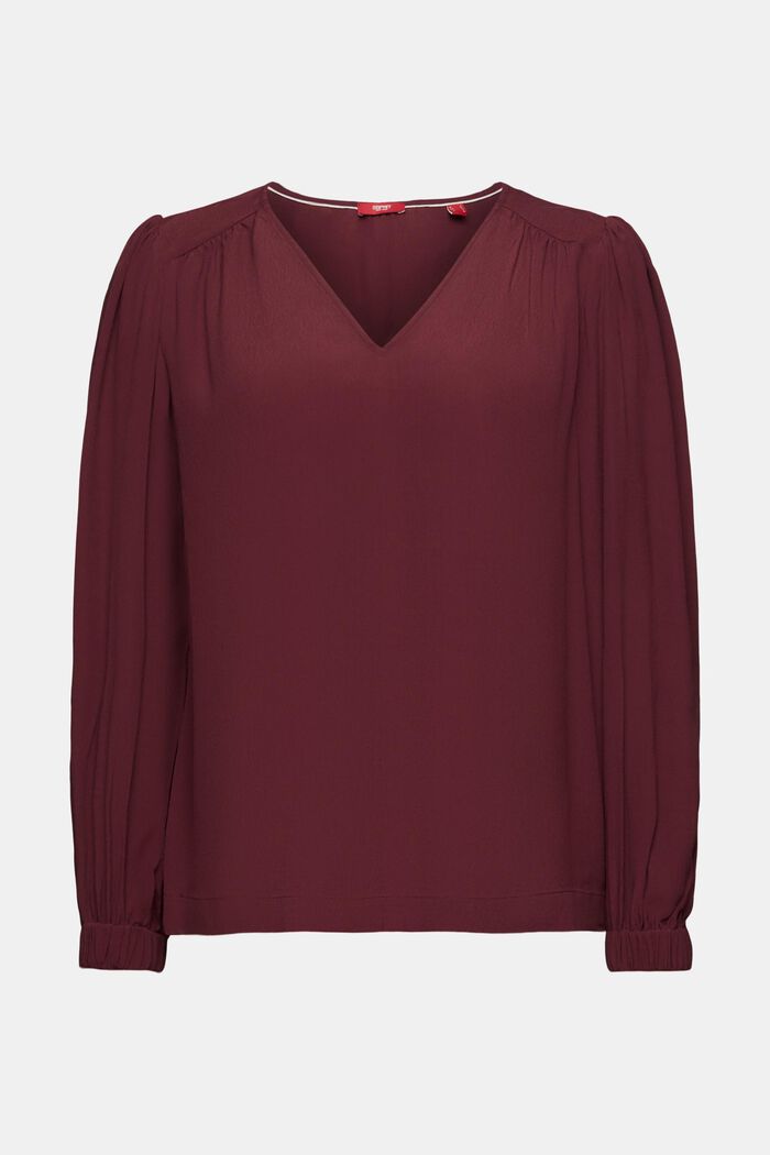 Chiffonbluse mit V-Ausschnitt