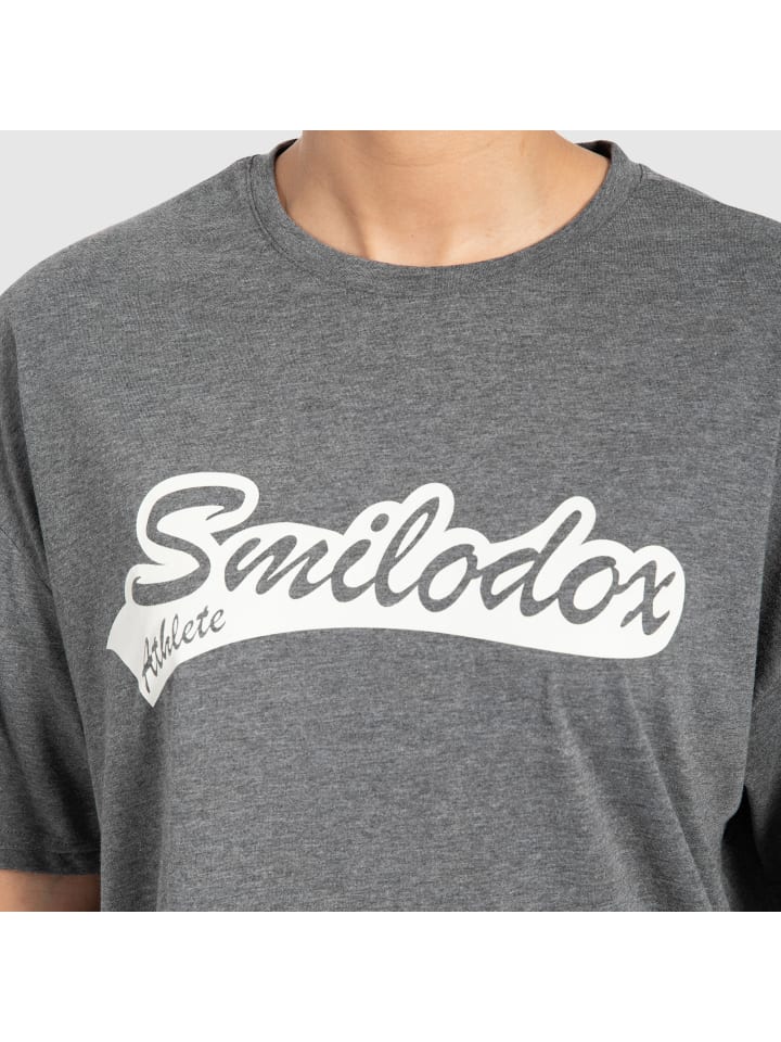 SMILODOX Unisex T-Shirt Macey in Anthrazit Melange günstig kaufen