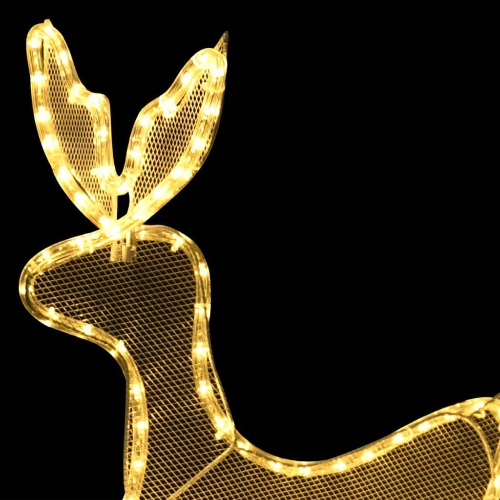vidaXL Christbaumschmuck LED-Rentier mit Schlitten und Mesh 432 LEDs (1-tlg)