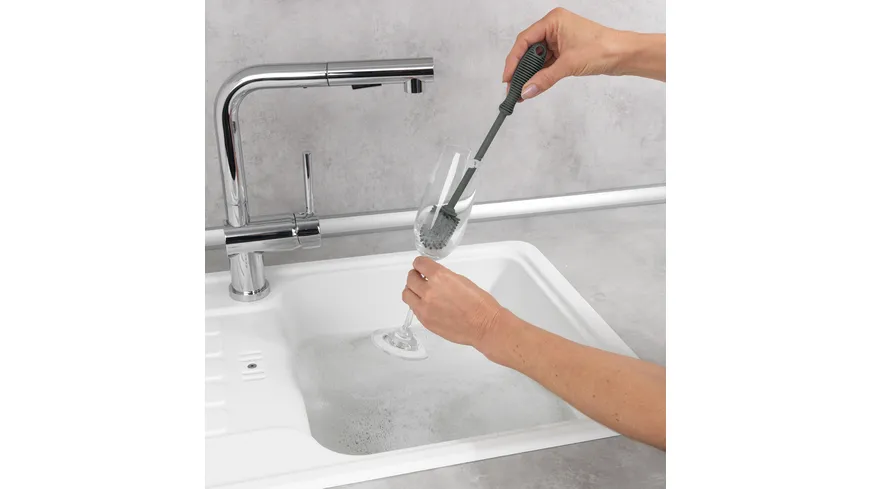 WENKO Silikon Spülbürste Sia 25cm Grau