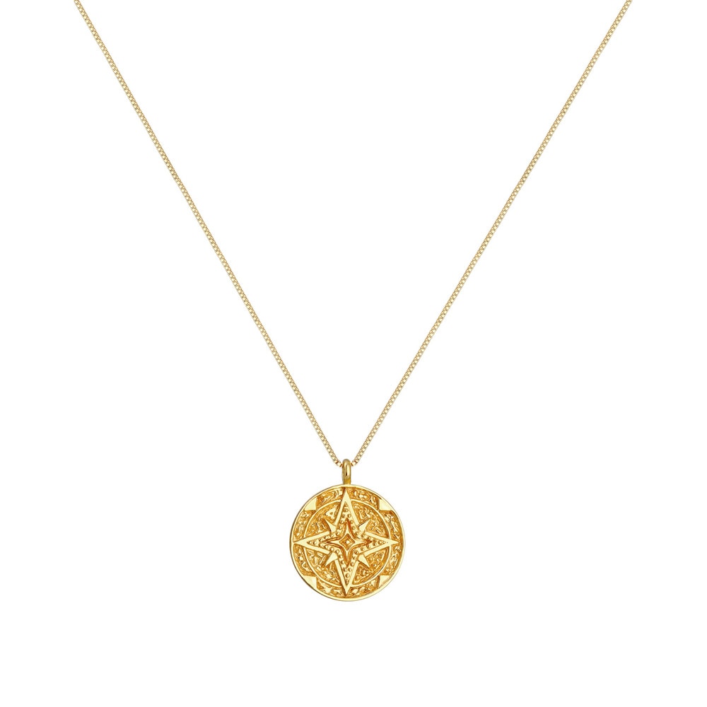 Elli Elli Collier Plaquette Étoile Pendentif Vintage Look Collier Femme - (925/1000) A collier