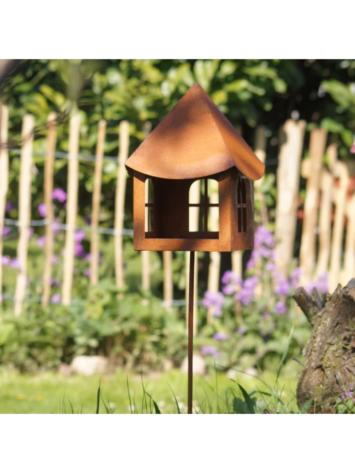 UNUS Gartenstecker Rost Haus in Braun günstig kaufen onesize