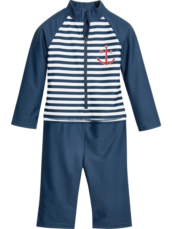 Playshoes UV-Schutz Einteiler Maritim 1/1 Arm in Marine/weiß günstig kaufen