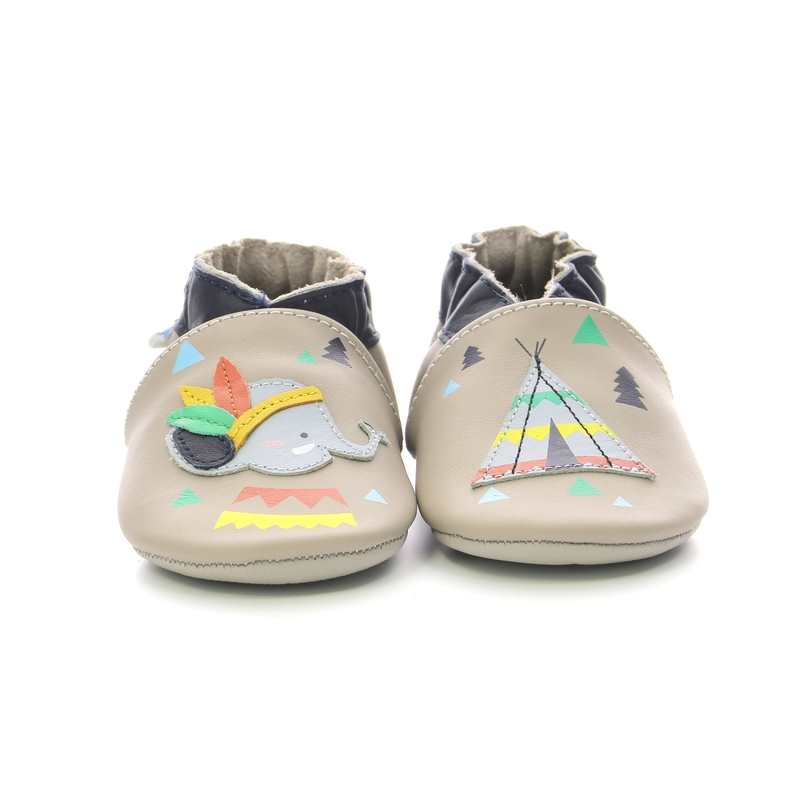Chaussons cuir Elefant Camp
