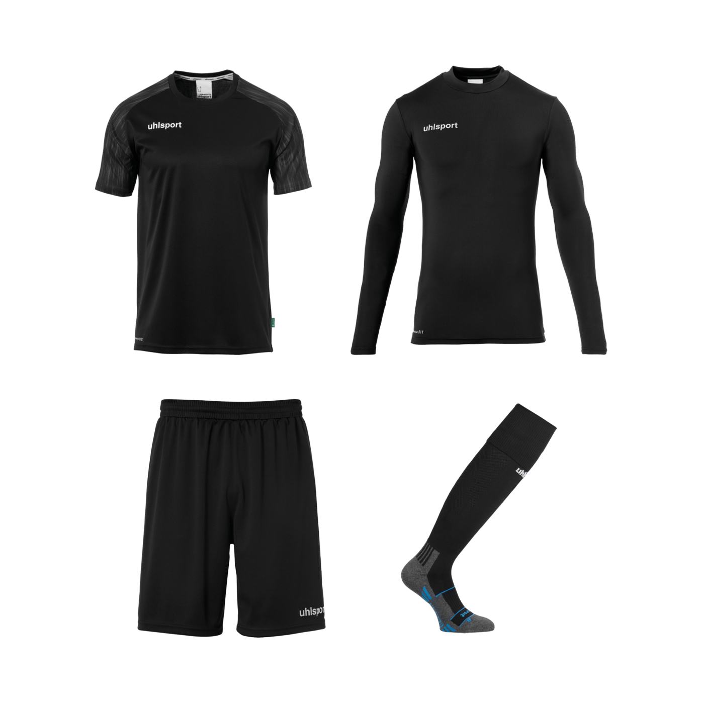 Uhlsport Reaction Torwartset Schwarz Grau F01
