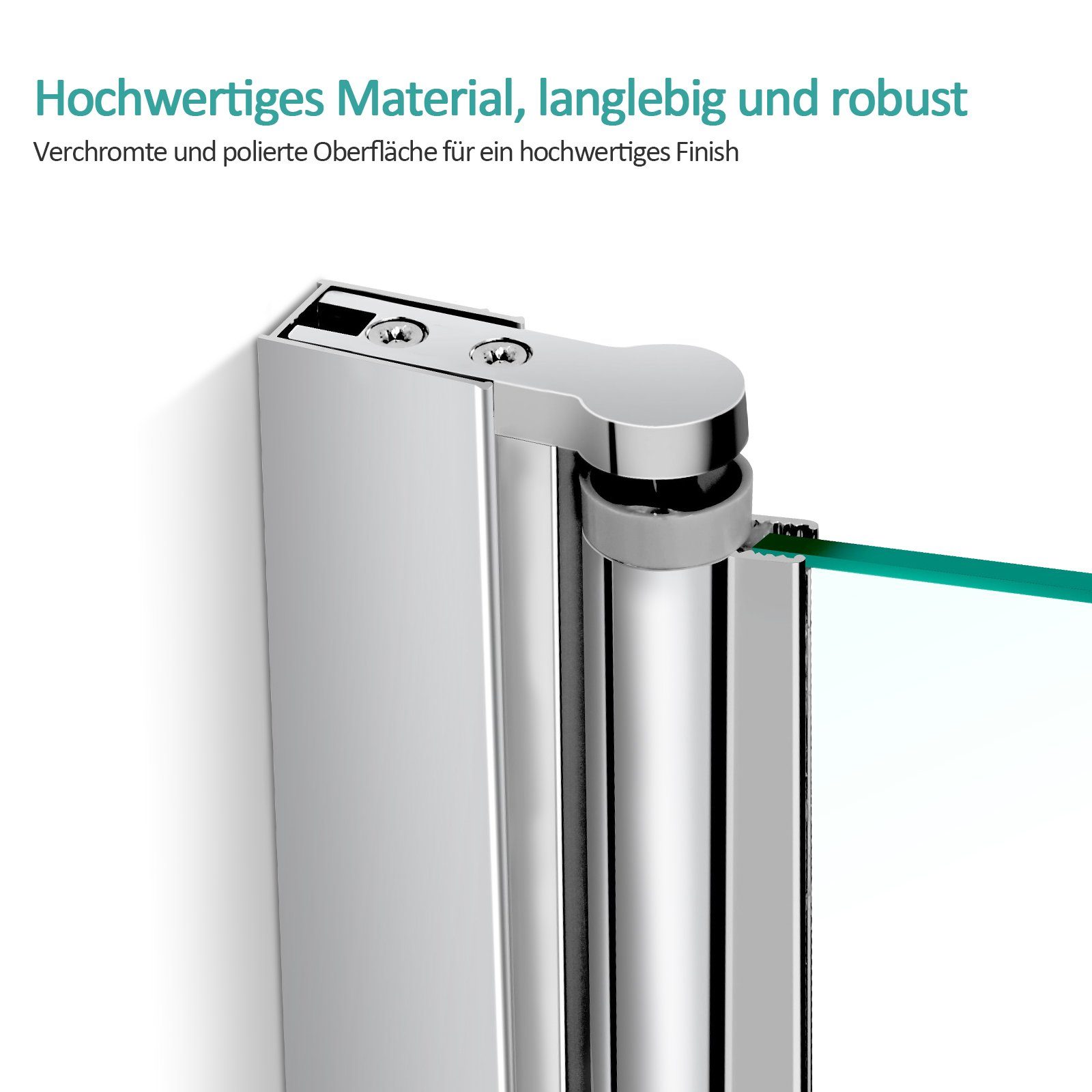 EMKE Badewannenaufsatz Duschwand für Badewanne Badewannenfaltwand 3-teilig faltbar 180°, mit NANO einfach-Reinigung Beschichtung Faltwand 6mm Sicherheitsglas