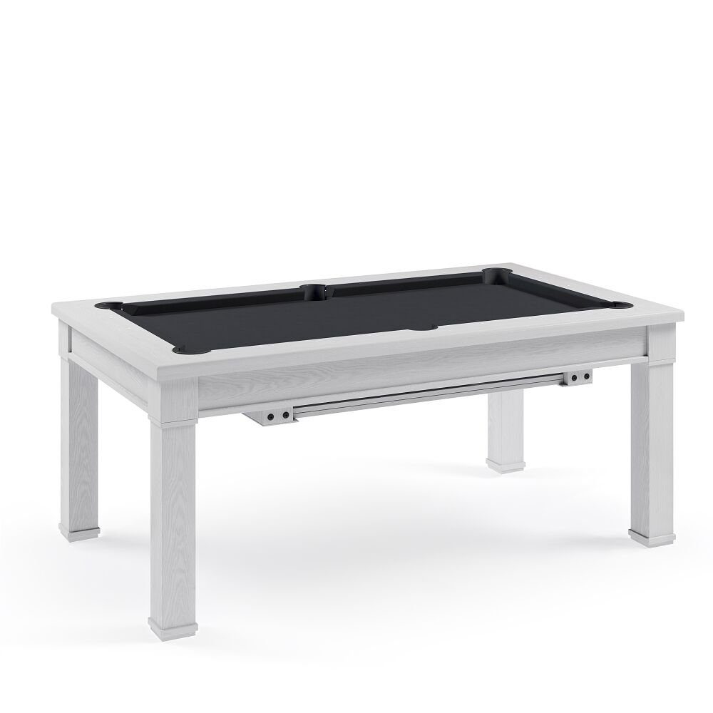 BISON Billardtisch Billard- und Esstisch Dolce Vita in Hamilton White, Erhältlich in 5 ft (184x106 cm) und 6.5 ft (215x122 cm)