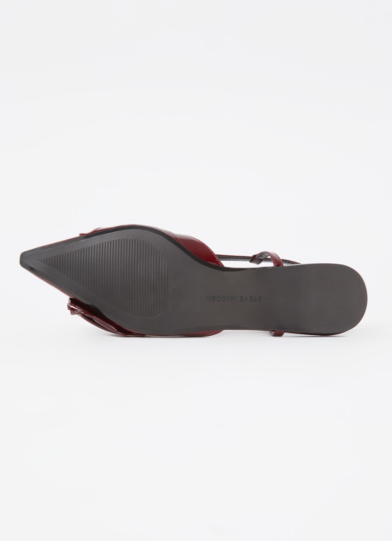 Balerini Steve Madden Dazzled din piele lăcuită cu fundă