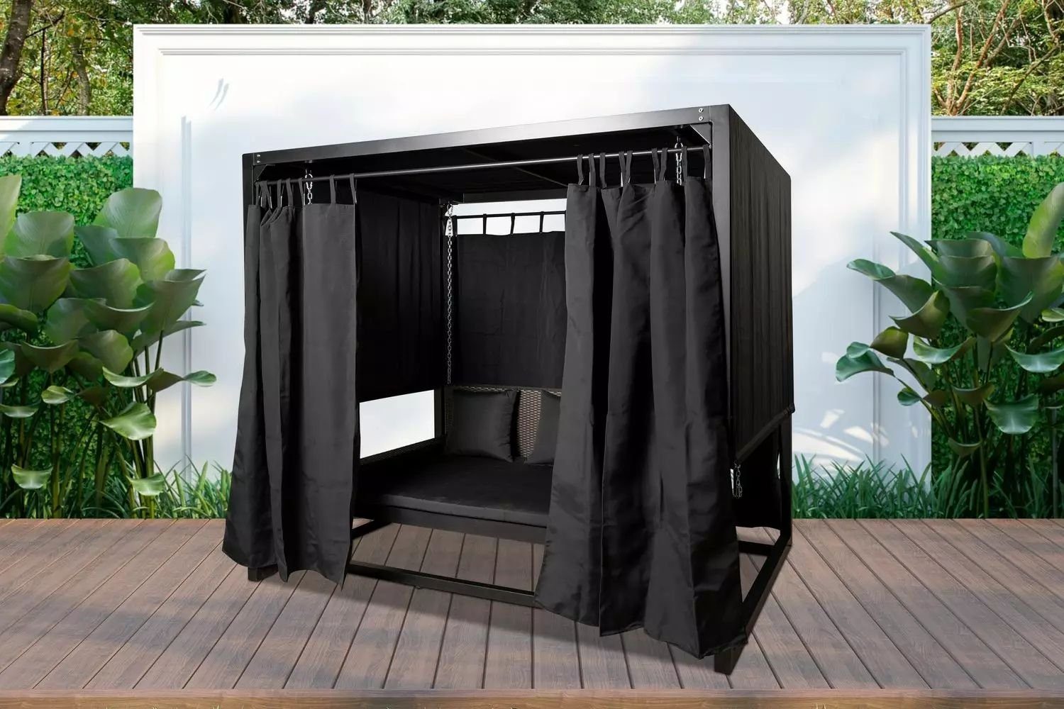 PureHaven Hollywoodschaukel Triest für 4 Personen 236x180x210 cm, 4-Sitzer