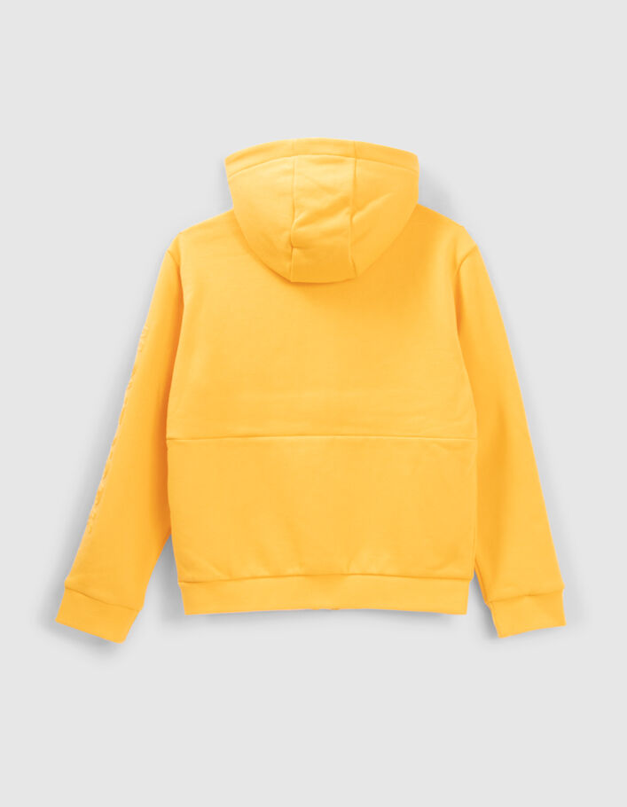 Cardigan jaune message embossé manche garçon