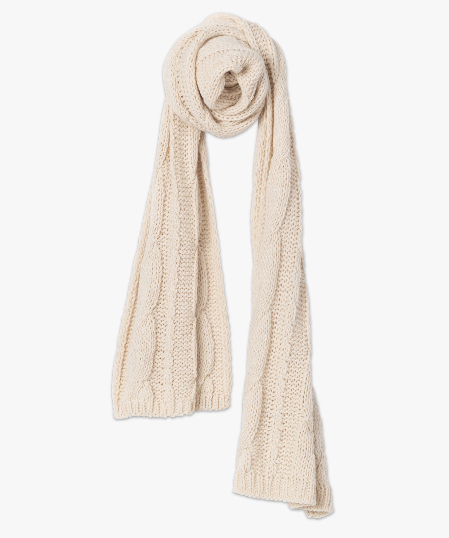 Echarpe femme en maille ctelée ecru | GEMO