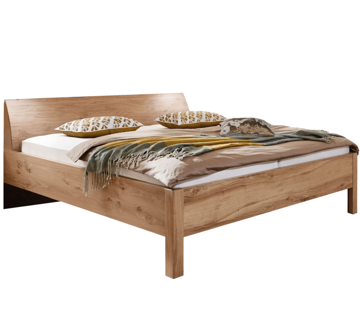 Modulmaster Doppelbett Balkeneiche 180 x 200 cm