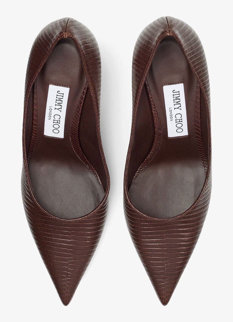 Jimmy Choo Love 85 -nahkakorkokengät käärmeennahkakuvioinnilla